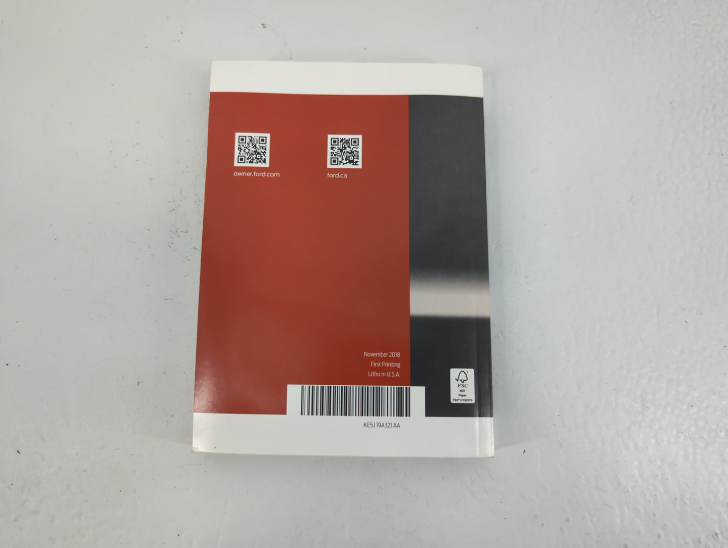 2019 Ford Fusion Owners Manual Book Guide P/N:KE5J 19A321 AA OEM Used Auto Parts - Oemusedautoparts1.com