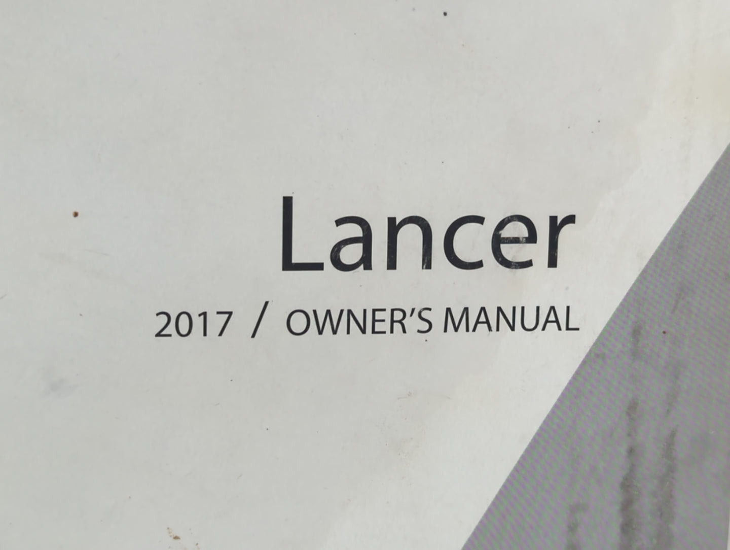 2017 Mitsubishi Lancer Owners Manual Book Guide P/N:9290H350 OEM Used Auto Parts - Oemusedautoparts1.com