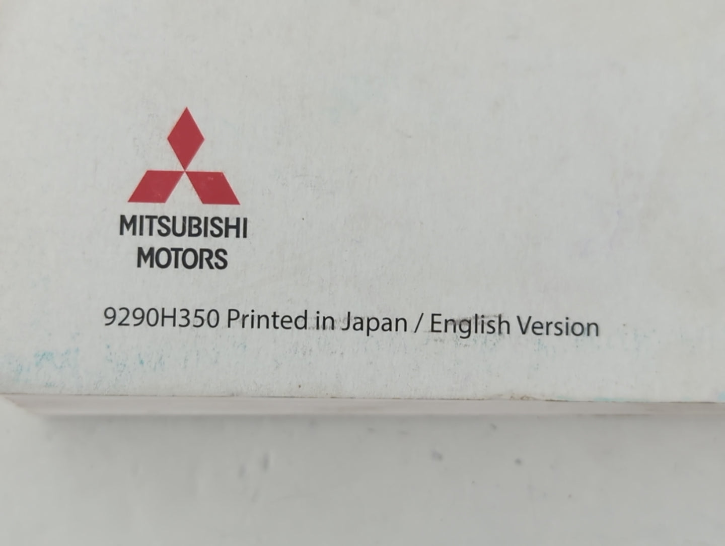 2017 Mitsubishi Lancer Owners Manual Book Guide P/N:9290H350 OEM Used Auto Parts - Oemusedautoparts1.com