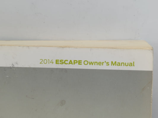 2014 Ford Escape Owners Manual Book Guide P/N:EJ5J 19A321 AB OEM Used Auto Parts