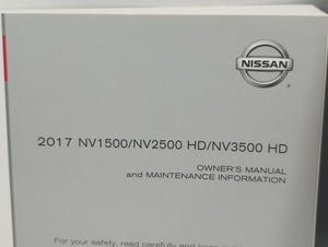 2017 Nissan Nv1500 Owners Manual Book Guide P/N:OM17EA 0F80U1 OEM Used Auto Parts