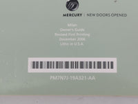 2007 Mercury Milan Owners Manual Book Guide P/N:PM7N7J-19A321-AA OEM Used Auto Parts - Oemusedautoparts1.com
