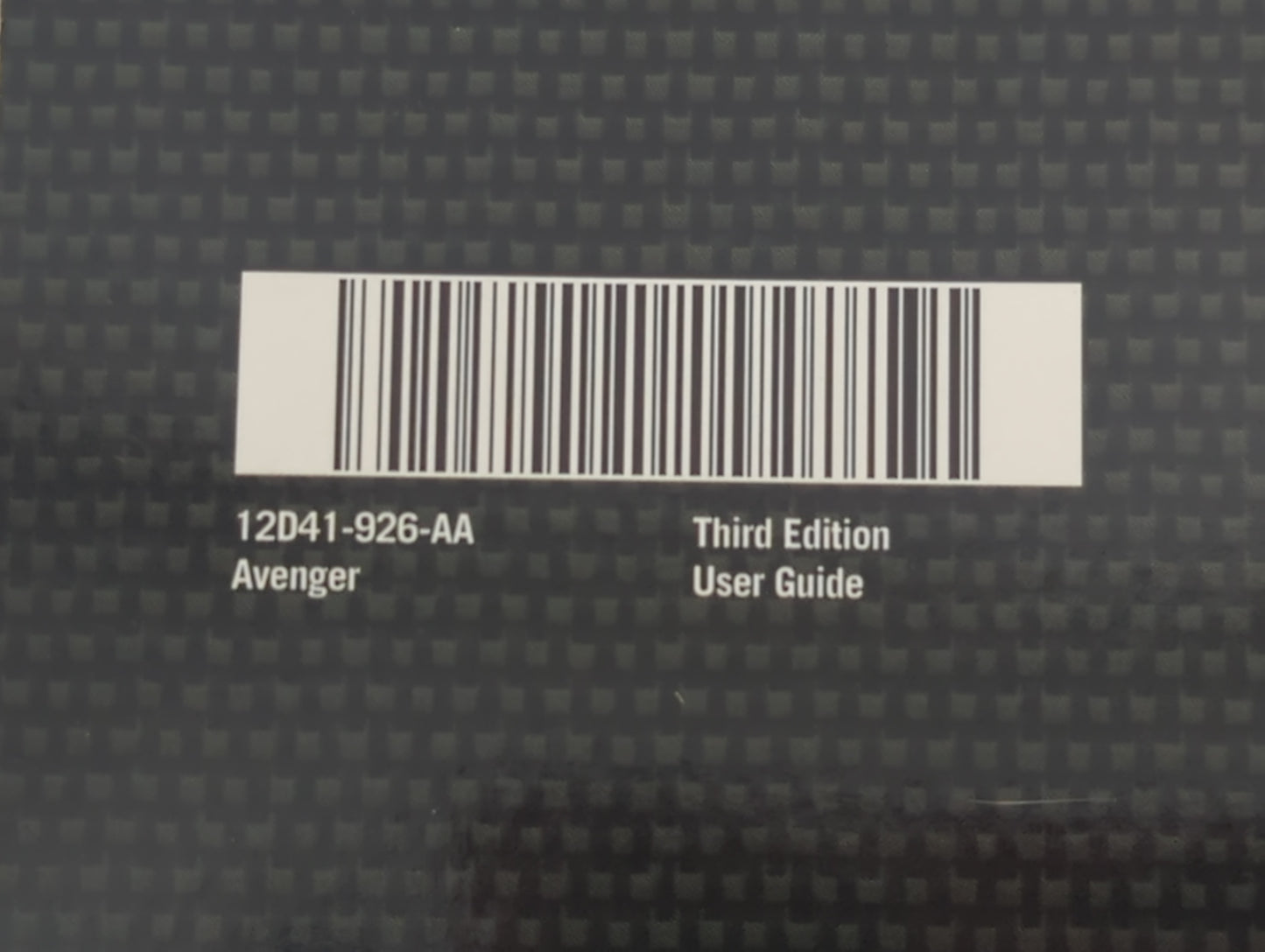 2012 Dodge Avenger Owners Manual Book Guide P/N:12D41-926-AA OEM Used Auto Parts - Oemusedautoparts1.com