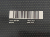 2012 Dodge Avenger Owners Manual Book Guide P/N:12D41-926-AA OEM Used Auto Parts - Oemusedautoparts1.com