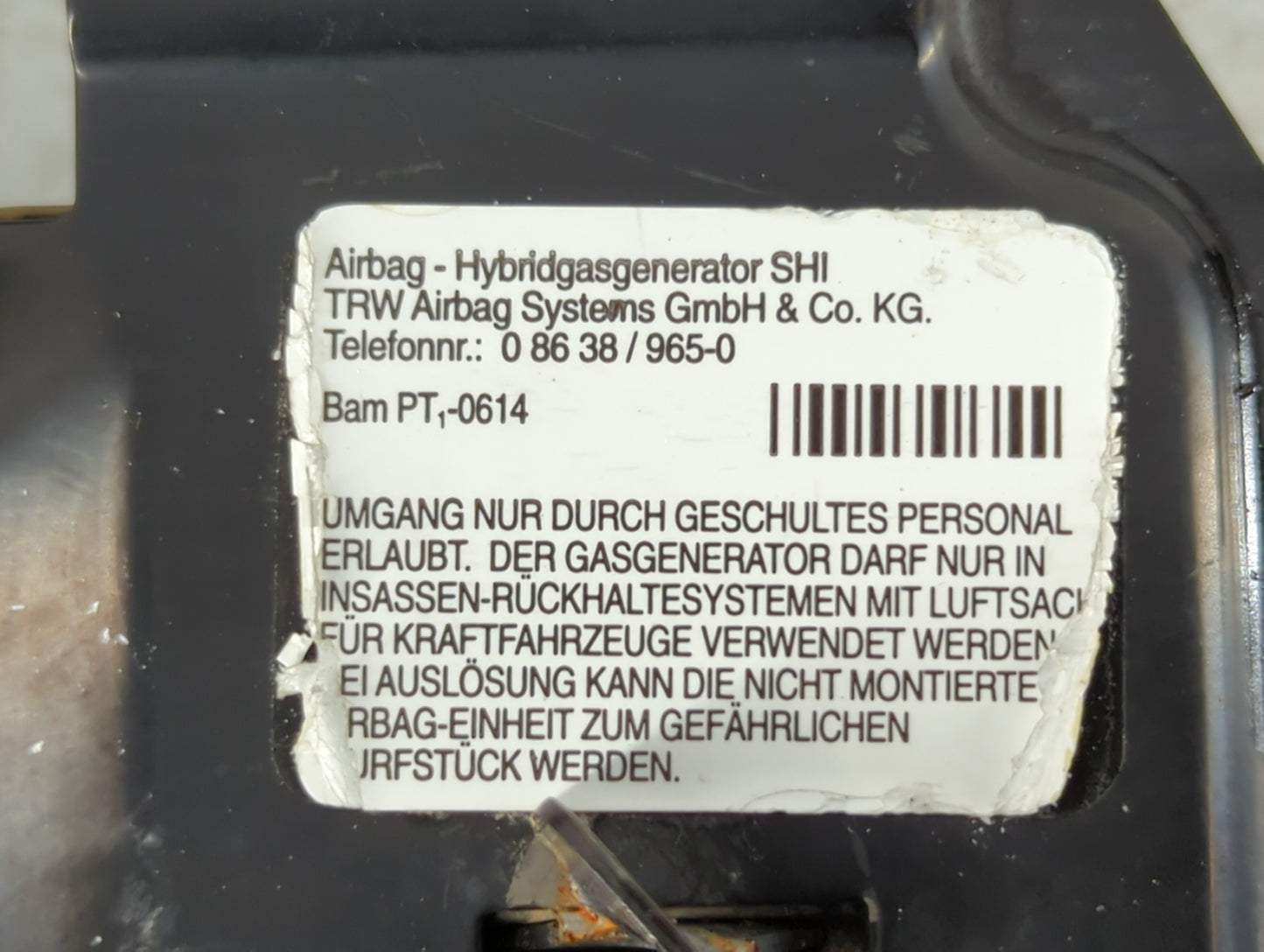 2000-2003 Mercedes-Benz Ml320 Air Bag Passenger Right Dashboard OEM P/N:A 163 860 06 05 Fits Fits 2000 2001 2002 2003 2004 2005 OEM Used Auto Parts - Oemusedautoparts1.com