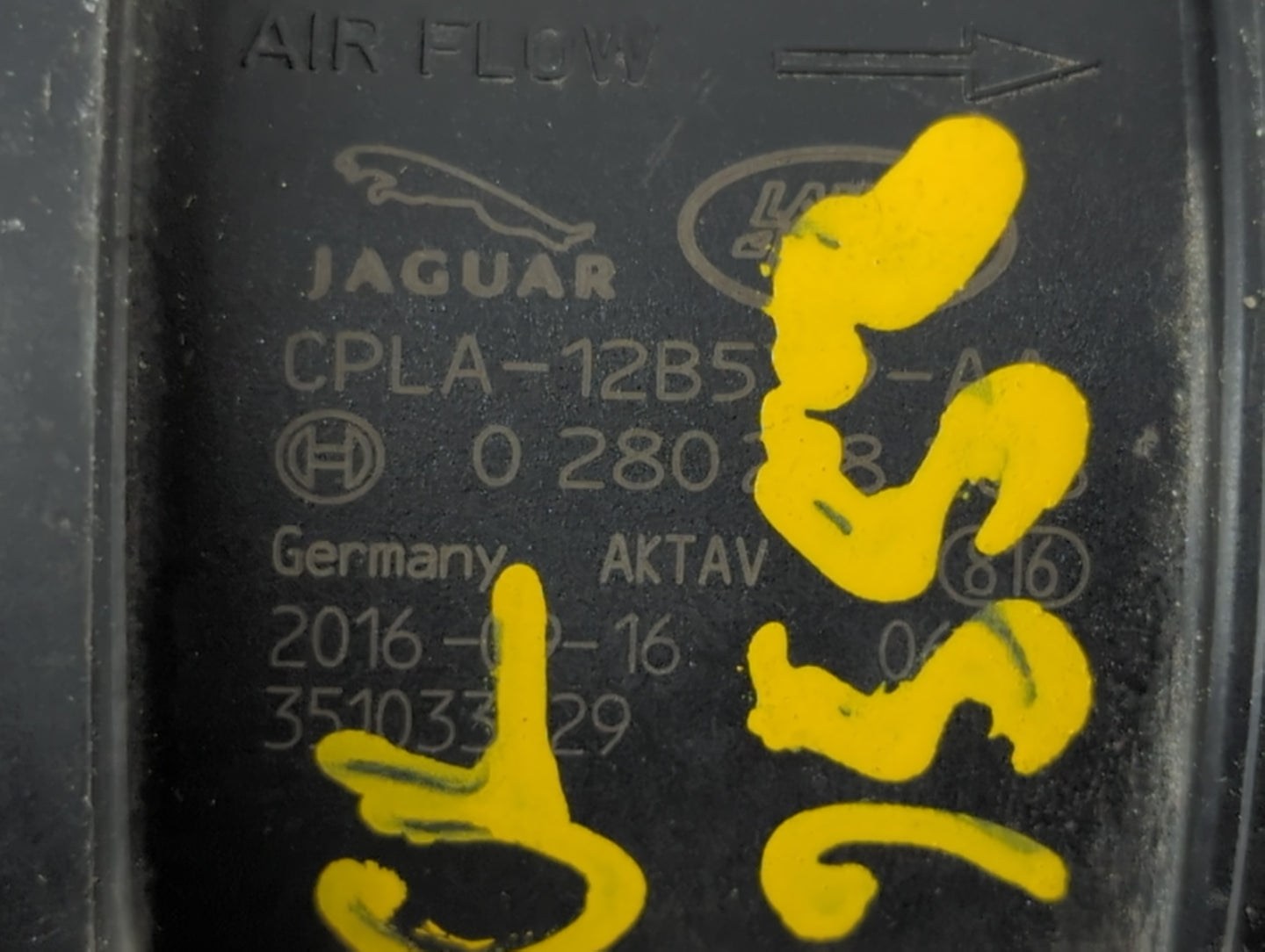 2017-2020 Jaguar F-pace Mass Air Flow Meter Maf - Oemusedautoparts1.com