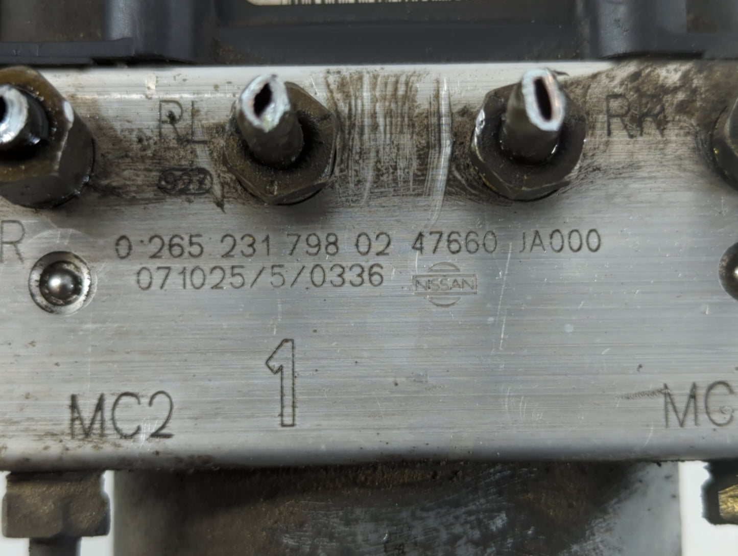 2007-2009 Nissan Altima ABS Pump Control Module Replacement P/N:47660 JA 000 0 265 231 798 02 Fits Fits 2007 2008 2009 OEM Used Auto Parts - Oemusedautoparts1.com