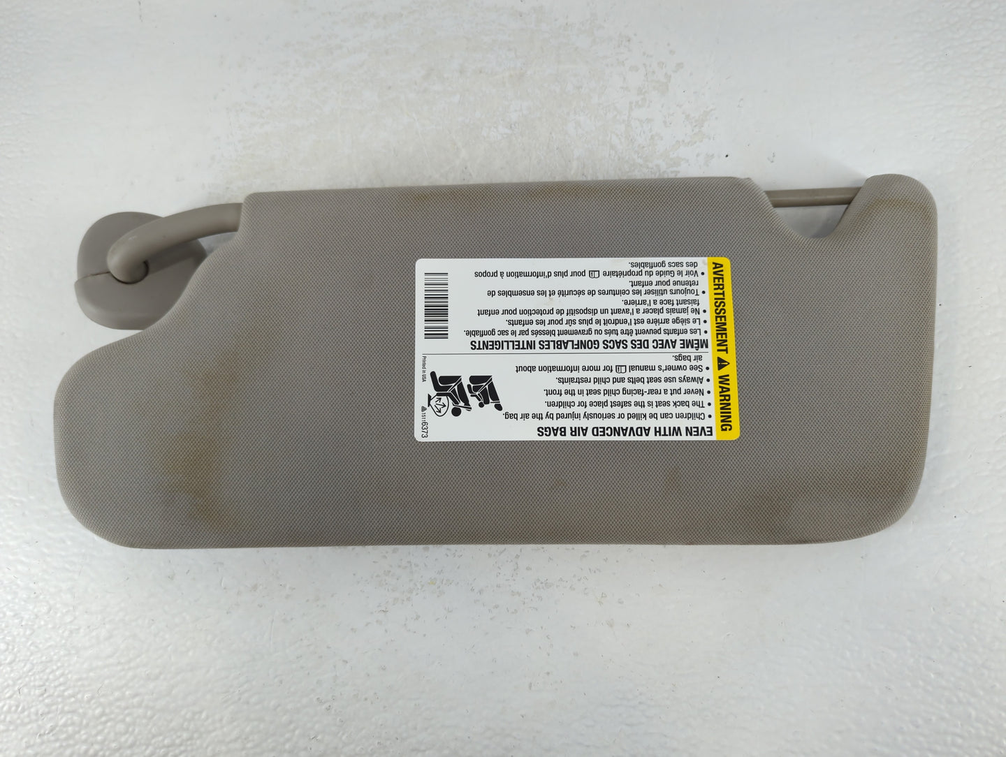 2006-2016 Chevrolet Impala Sun Visor Shade Replacement Passenger Right Mirror Fits OEM Used Auto Parts - Oemusedautoparts1.com