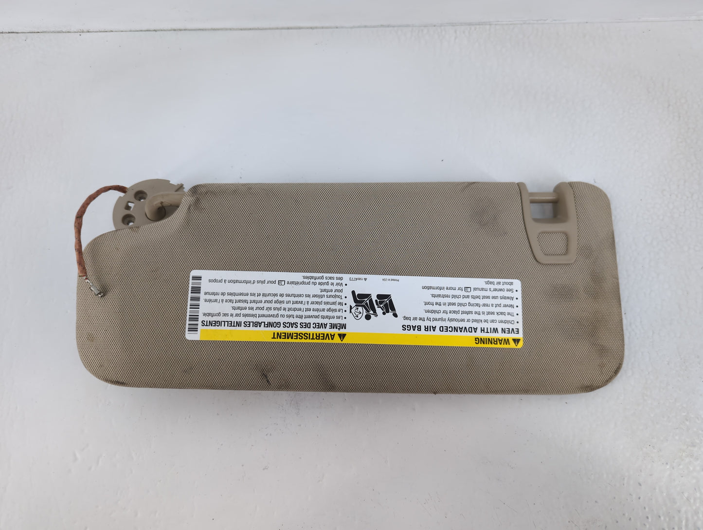 2014-2019 Cadillac Cts Sun Visor Shade Replacement Passenger Right Mirror Fits Fits 2014 2015 2016 2017 2018 2019 OEM Used Auto Parts - Oemusedautoparts1.com