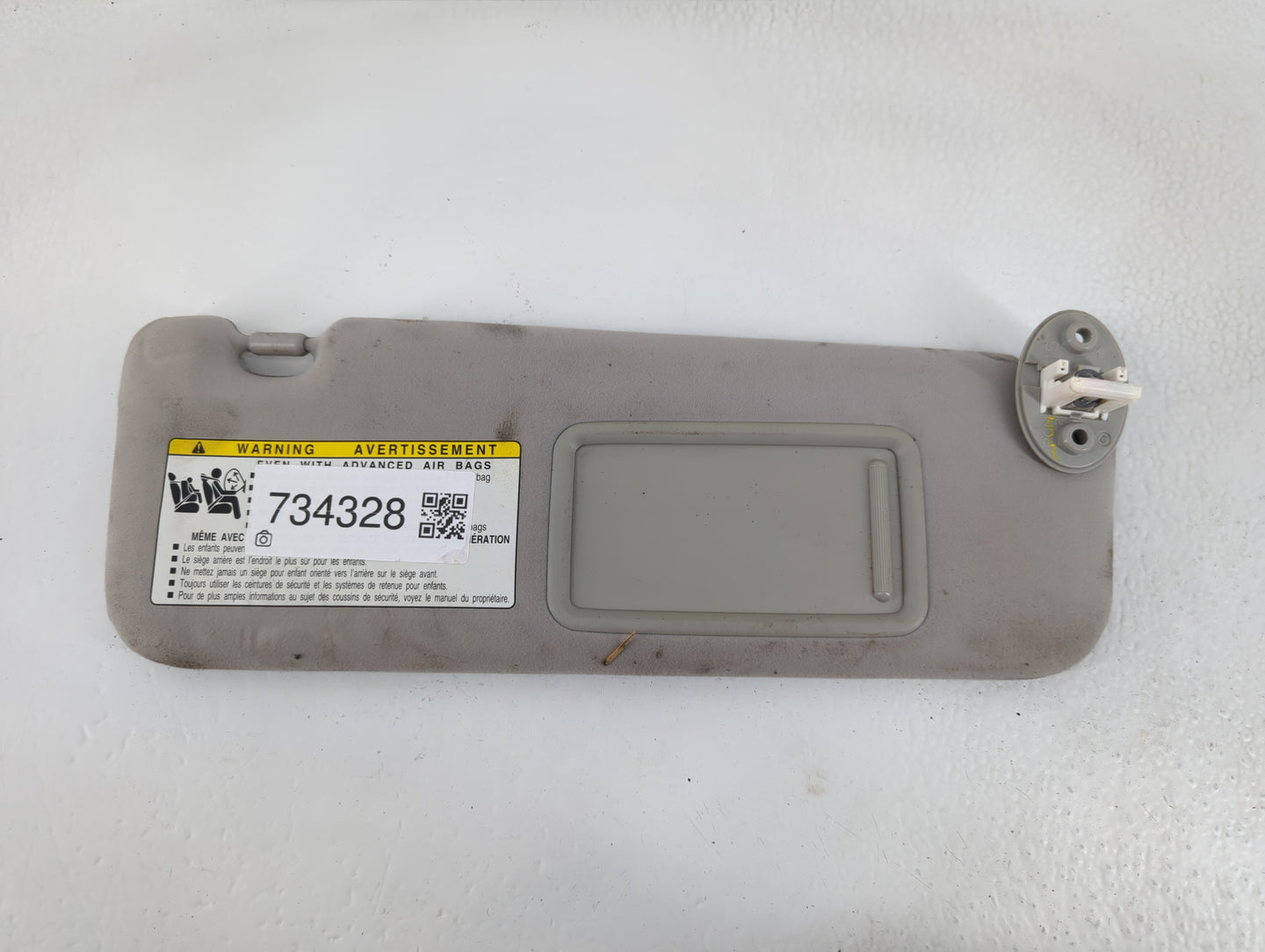 2007-2009 Lexus Es350 Sun Visor Shade Replacement Passenger Right Mirror Fits Fits 2007 2008 2009 OEM Used Auto Parts - Oemusedautoparts1.com