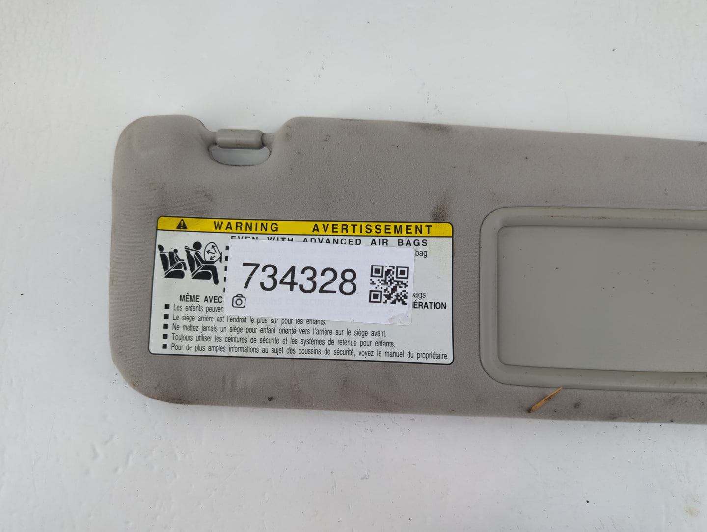 2007-2009 Lexus Es350 Sun Visor Shade Replacement Passenger Right Mirror Fits Fits 2007 2008 2009 OEM Used Auto Parts - Oemusedautoparts1.com