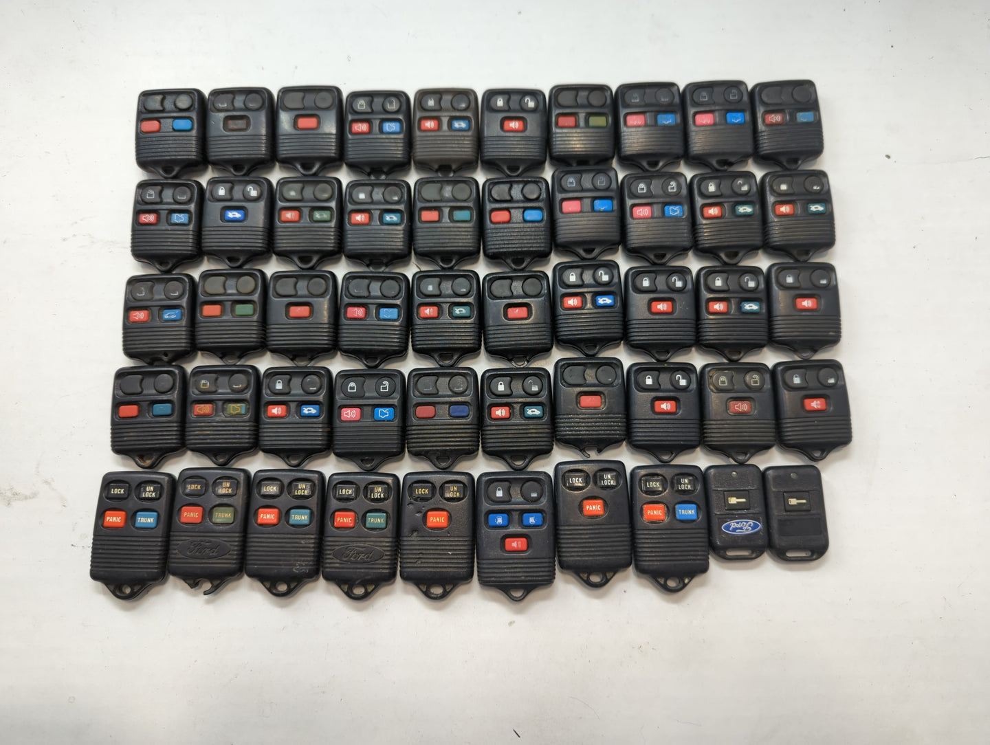 Lot of 50 Ford Keyless Entry Remote Fob MIXED FCC IDS MIXED PART NUMBERS - Oemusedautoparts1.com