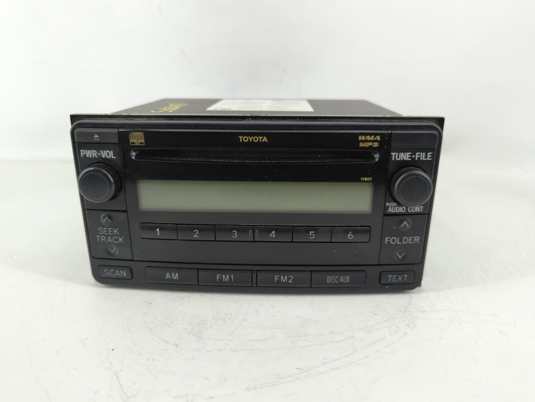 2006-2008 Toyota Yaris Radio AM FM Cd Player Receiver Replacement P/N:BE402393 Fits Fits 2006 2007 2008 OEM Used Auto Parts