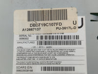 2013 Ford Explorer Radio AM FM Cd Player Receiver Replacement P/N:DB5T19C107FD PU-3617L-D, A12667137 Fits OEM Used Auto Parts - Oemusedautoparts1.com