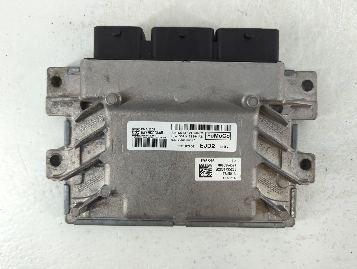 2013 Ford C-Max PCM Engine Control Computer ECU ECM PCU OEM P/N:DM5A-12A650-KC Fits OEM Used Auto Parts - Oemusedautoparts1.com