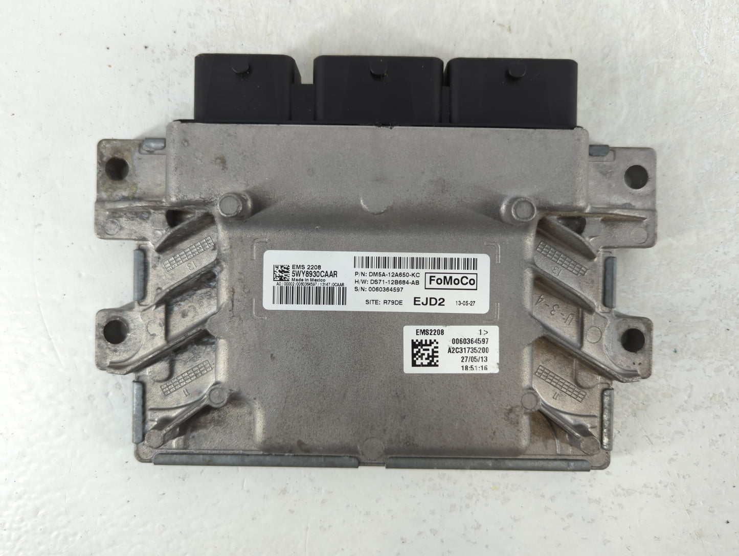2013 Ford C-Max PCM Engine Control Computer ECU ECM PCU OEM P/N:DM5A-12A650-KC Fits OEM Used Auto Parts - Oemusedautoparts1.com