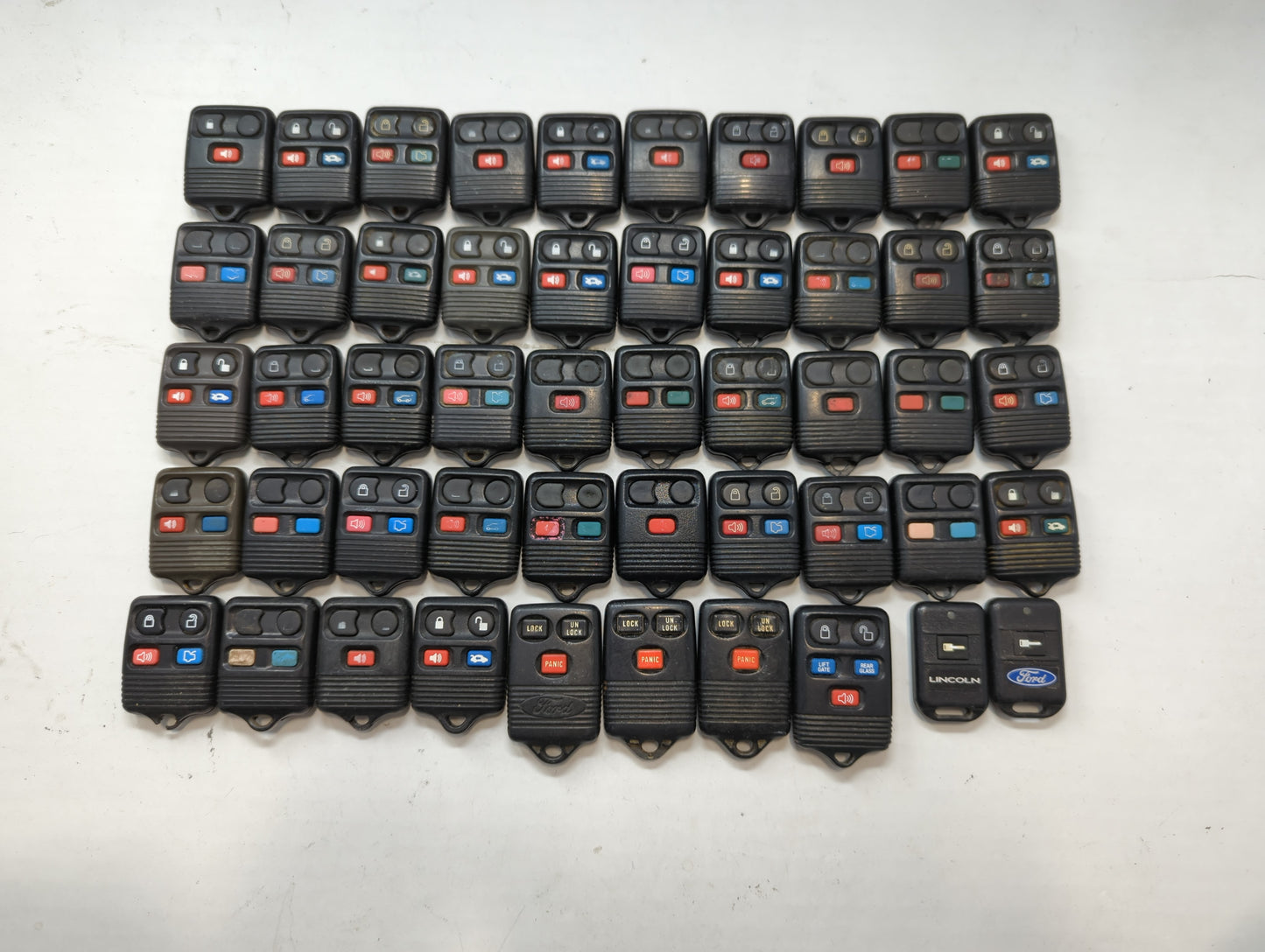 Lot of 50 Ford Keyless Entry Remote Fob MIXED FCC IDS MIXED PART NUMBERS - Oemusedautoparts1.com