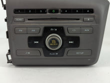 2012 Honda Civic Radio AM FM Cd Player Receiver Replacement P/N:39100-TR0-A315-M1 Fits OEM Used Auto Parts