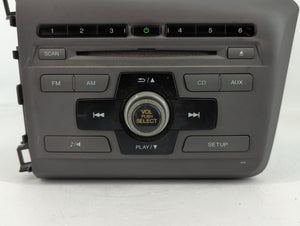 2012 Honda Civic Radio AM FM Cd Player Receiver Replacement P/N:39100-TR0-A315-M1 Fits OEM Used Auto Parts