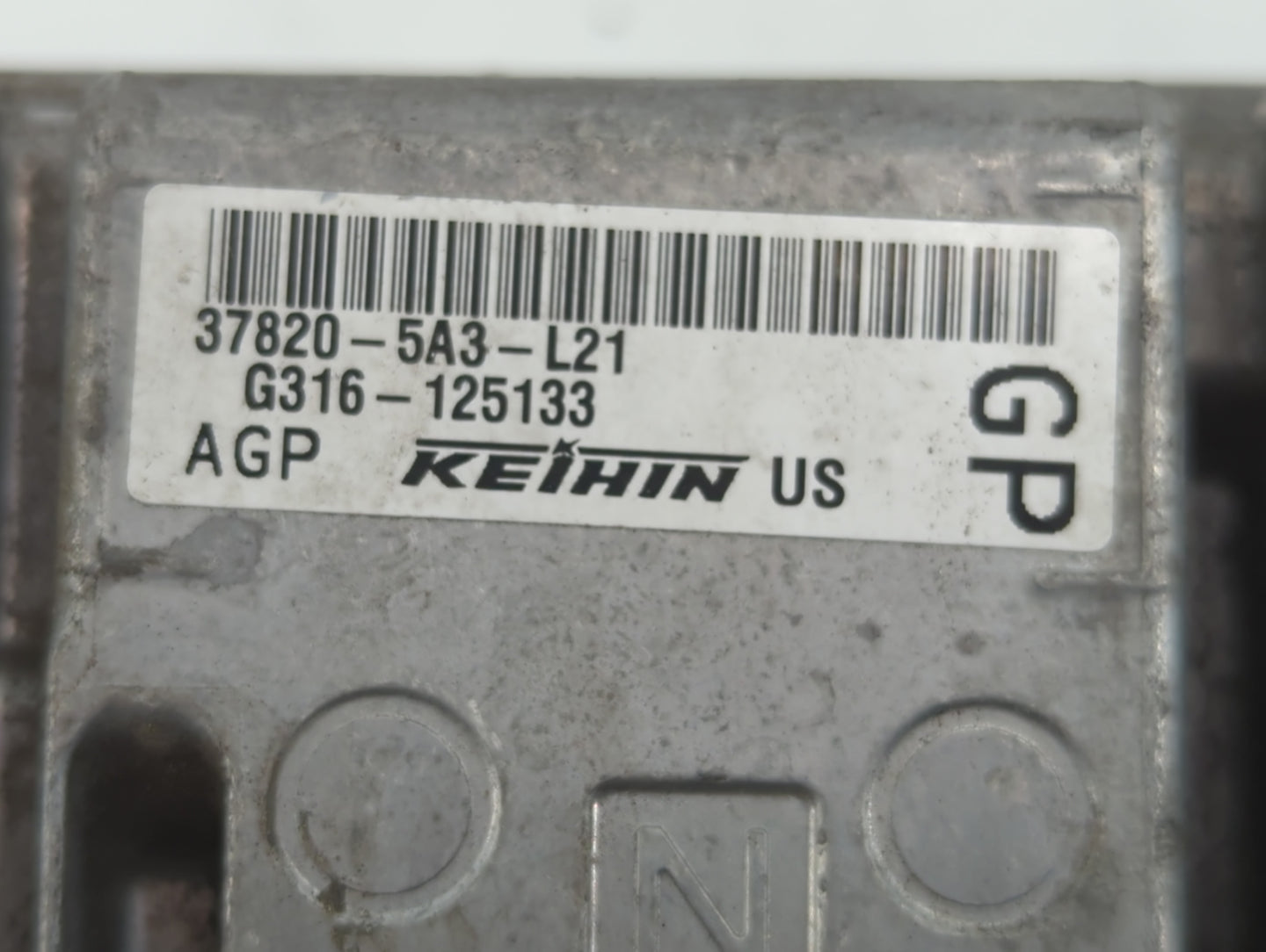 2014 Honda Accord PCM Engine Control Computer ECU ECM PCU OEM P/N:G316-124408 37820-5A3-L21 Fits OEM Used Auto Parts - Oemusedautoparts1.com