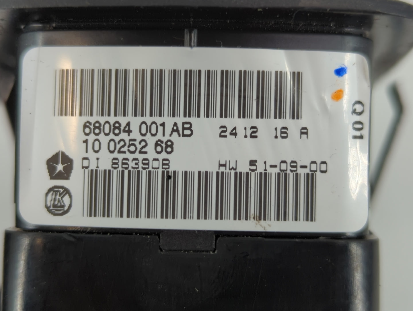 2013 Dodge Journey Master Power Window Switch Replacement Driver Side Left P/N:68084 001AB Fits OEM Used Auto Parts - Oemusedautoparts1.com