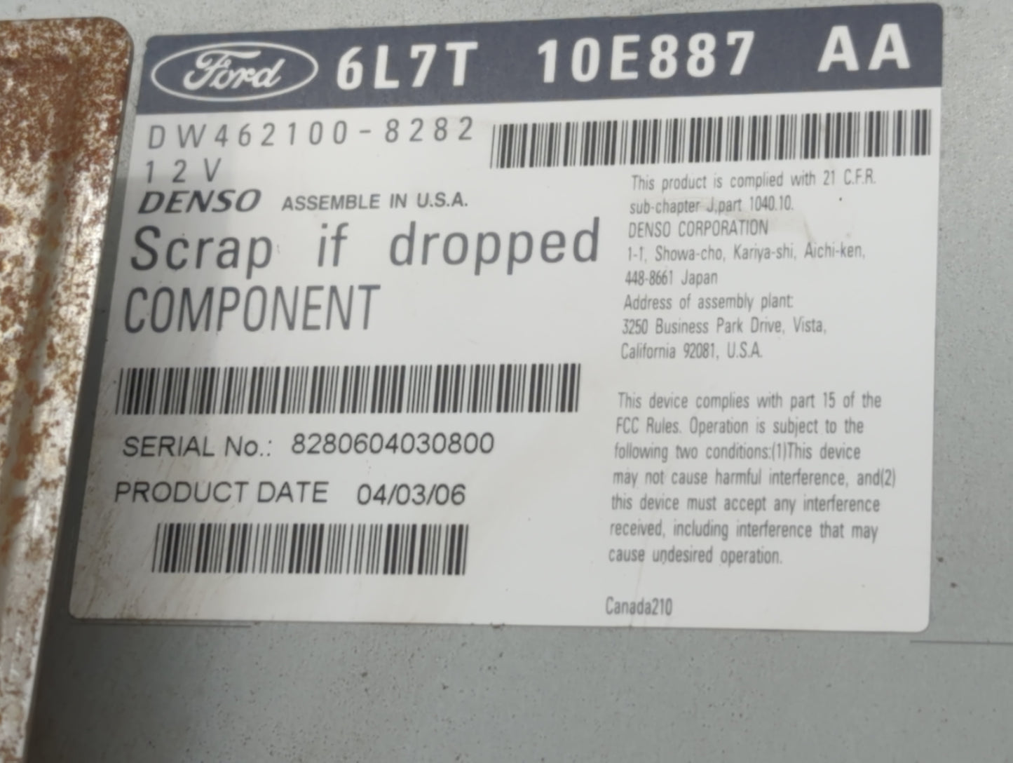 2006 Lincoln Navigator Information Display Screen - Oemusedautoparts1.com