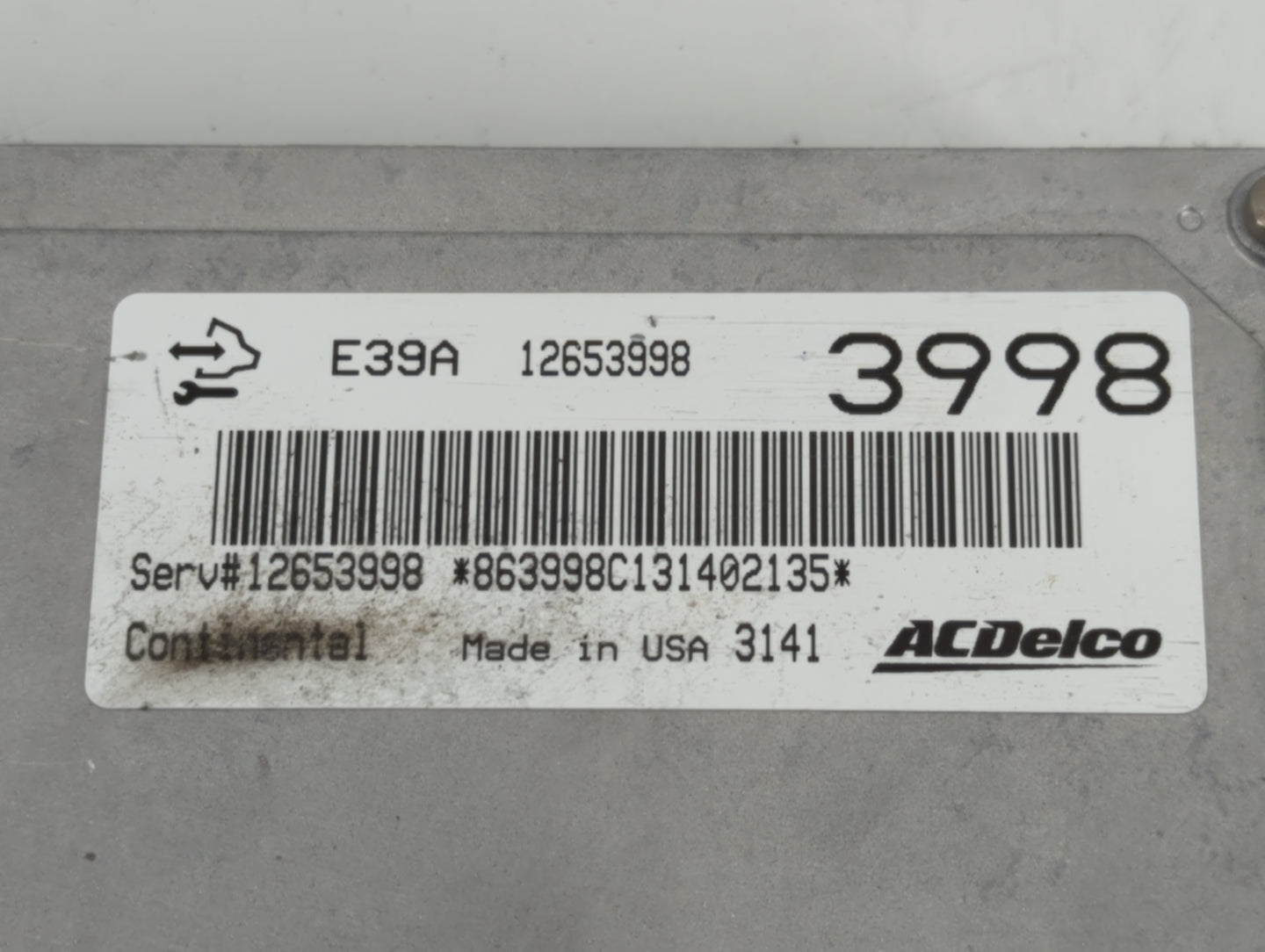 2013-2016 Buick Lacrosse PCM Engine Control Computer ECU ECM PCU OEM P/N:12653998 Fits Fits 2013 2014 2015 2016 OEM Used Auto Parts - Oemusedautoparts1.com