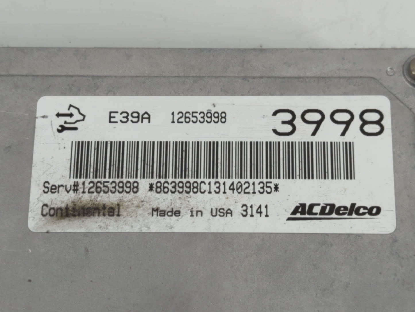 2013-2016 Buick Lacrosse PCM Engine Control Computer ECU ECM PCU OEM P/N:12653998 Fits Fits 2013 2014 2015 2016 OEM Used Auto Parts - Oemusedautoparts1.com