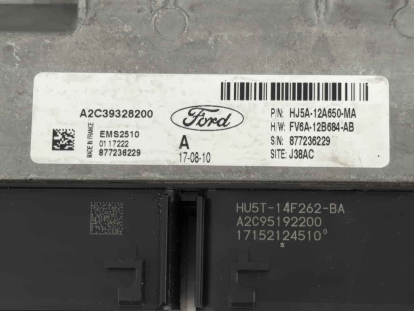 2017-2019 Ford Escape PCM Engine Control Computer ECU ECM PCU OEM P/N:FV6A-12B684-AB HJ5A-12A650-MA Fits Fits 2017 2018 2019 OEM Used Auto Parts - Oemusedautoparts1.com