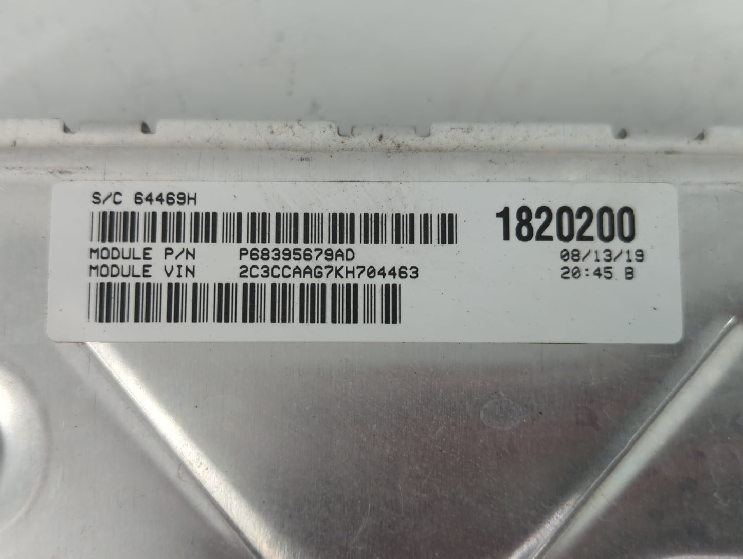 2018-2019 Chrysler 300 PCM Engine Control Computer ECU ECM PCU OEM P/N:P68395679AD P68330904AA Fits Fits 2018 2019 OEM Used Auto Parts - Oemusedautoparts1.com