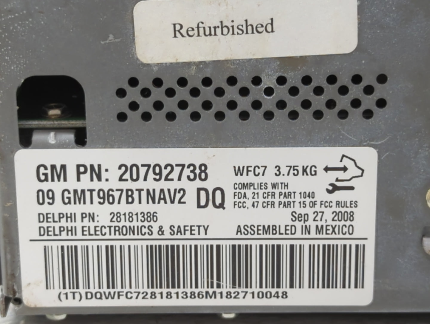 2009 Chevrolet Traverse Radio AM FM Cd Player Receiver Replacement P/N:20792738 Fits OEM Used Auto Parts - Oemusedautoparts1.com