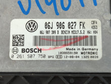 2012-2014 Volkswagen Beetle PCM Engine Control Computer ECU ECM PCU OEM P/N:06J 906 027 FK Fits Fits 2012 2013 2014 OEM Used Auto Parts