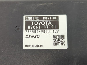 2012-2013 Toyota Prius PCM Engine Control Computer ECU ECM PCU OEM P/N:89661-47191 27500-9060 Fits Fits 2012 2013 OEM Used Auto Parts