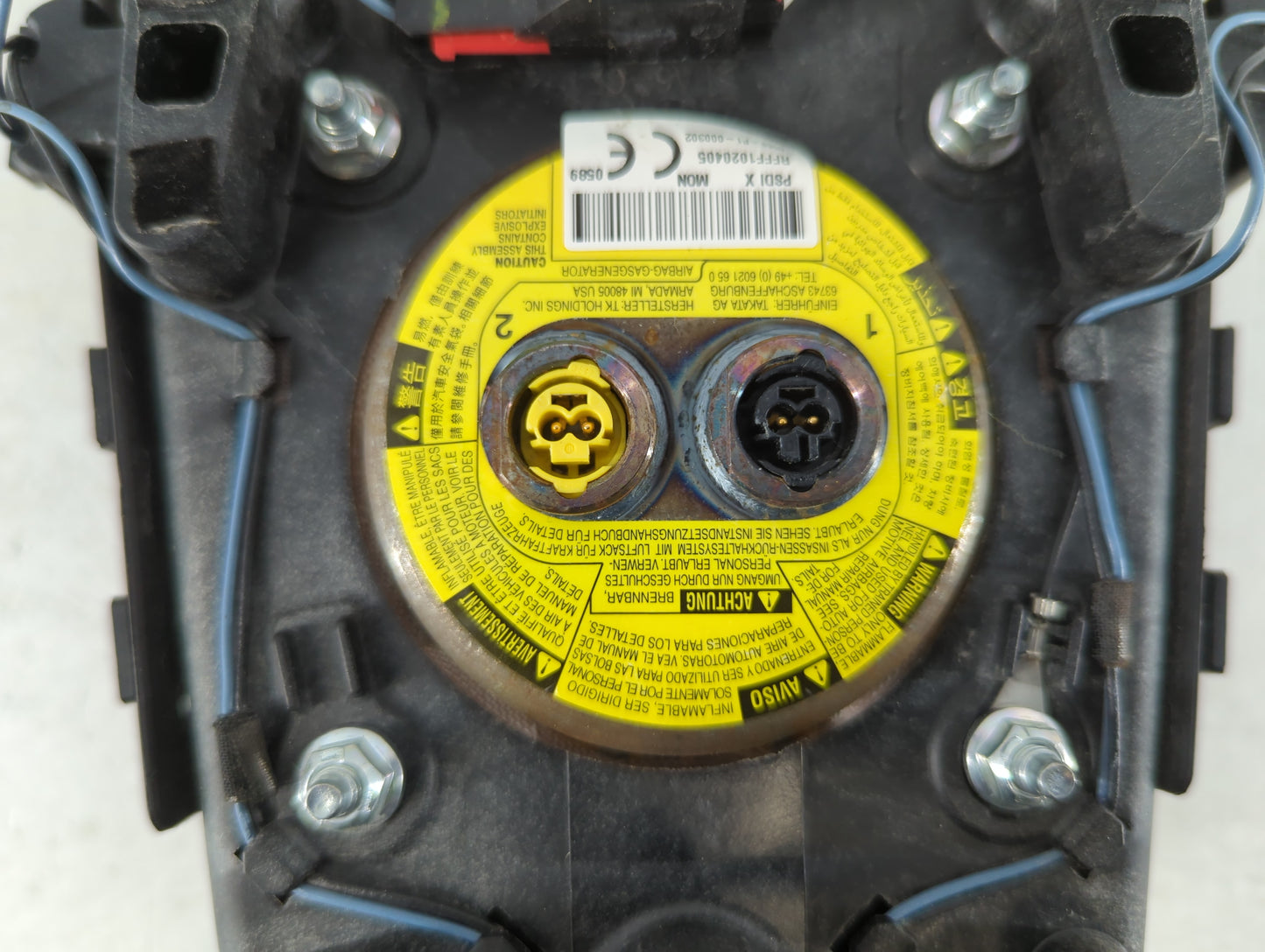 2015 Ford Fusion Air Bag Driver Left Steering Wheel Mounted P/N:AJ35B8 78043B13 Fits Fits 2004 2005 OEM Used Auto Parts - Oemusedautoparts1.com
