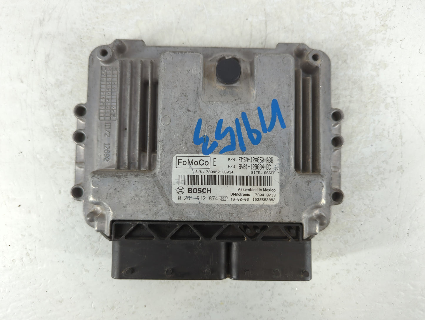2013-2018 Ford Focus PCM Engine Control Computer ECU ECM PCU OEM P/N:BV61-12B684-BC FM5A-12A650-ADB Fits OEM Used Auto Parts - Oemusedautoparts1.com