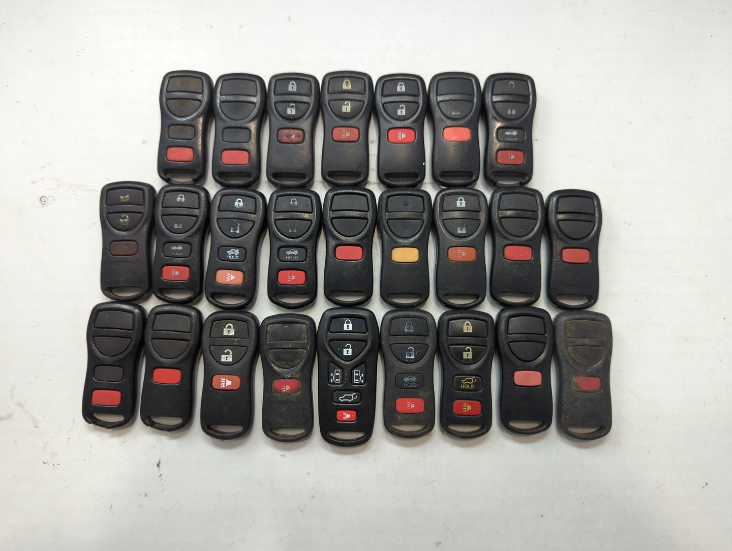 Lot of 25 Nissan Keyless Entry Remote Fob MIXED FCC IDS MIXED PART - Oemusedautoparts1.com