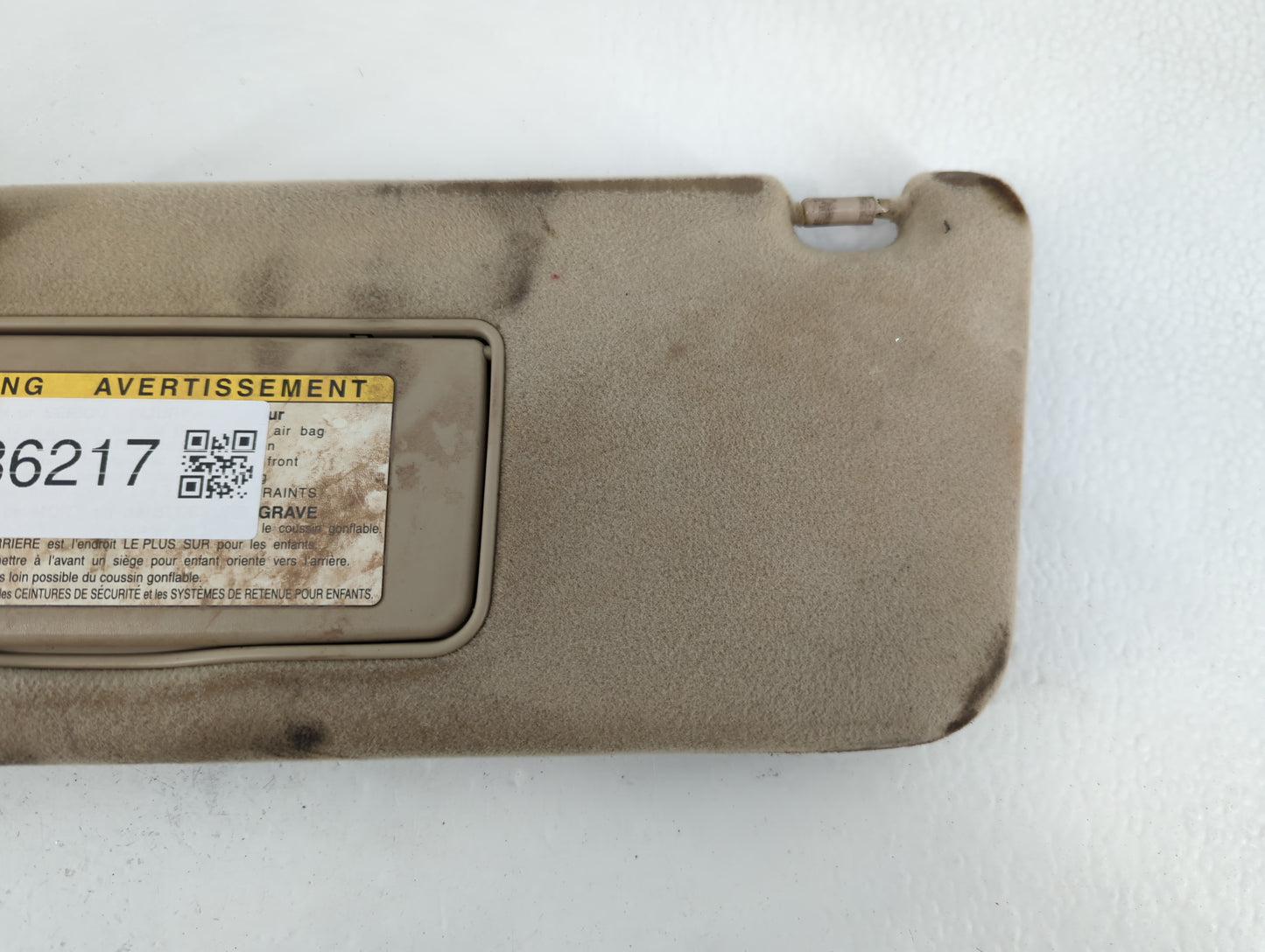 2000 Lexus Rx300 Sun Visor Shade Replacement Passenger Right Mirror Fits OEM Used Auto Parts - Oemusedautoparts1.com