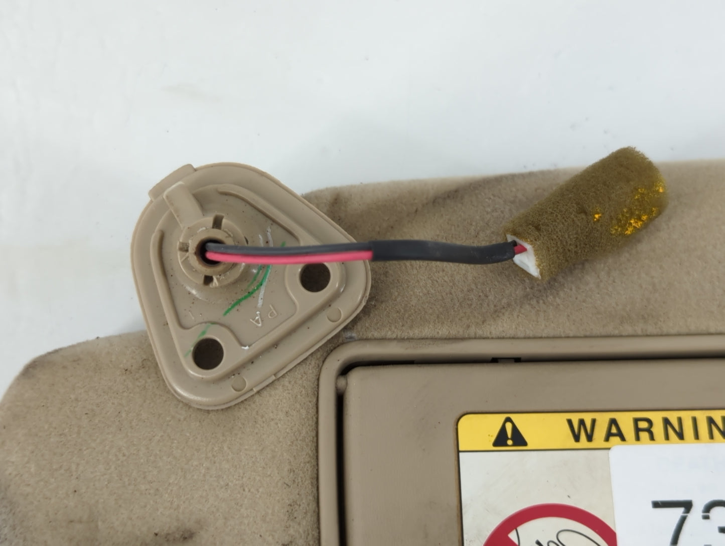 2000 Lexus Rx300 Sun Visor Shade Replacement Passenger Right Mirror Fits OEM Used Auto Parts - Oemusedautoparts1.com