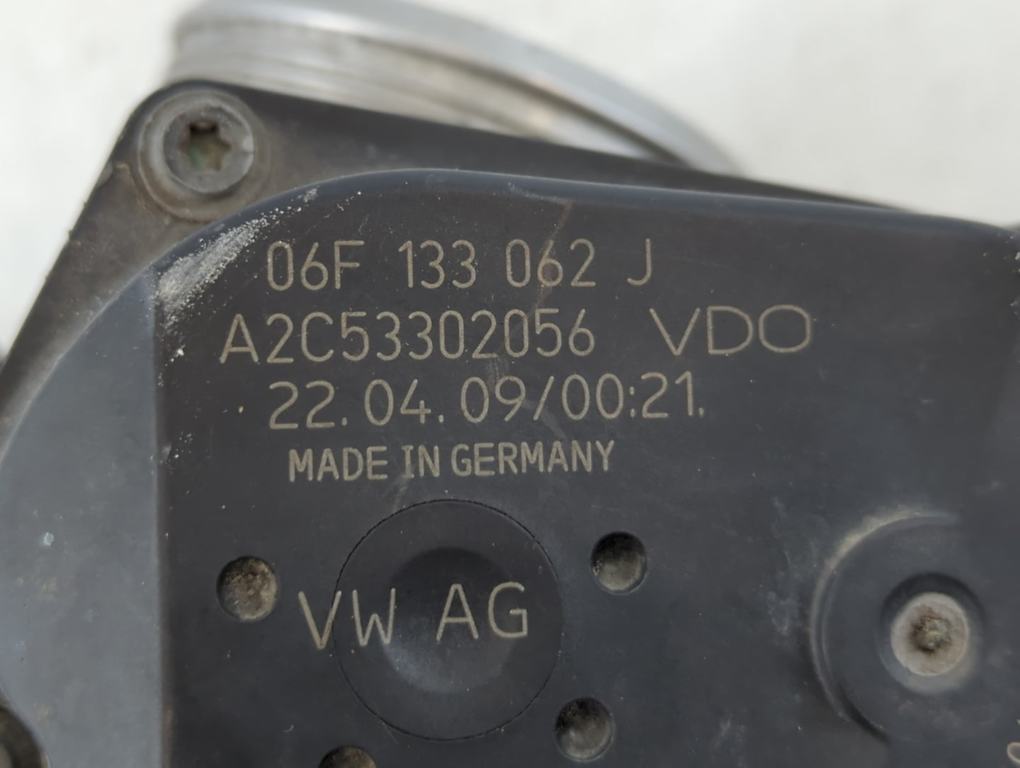 2009-2017 Volkswagen Cc Throttle Body P/N:A2C53302056 06F 133 062 J Fits OEM Used Auto Parts - Oemusedautoparts1.com