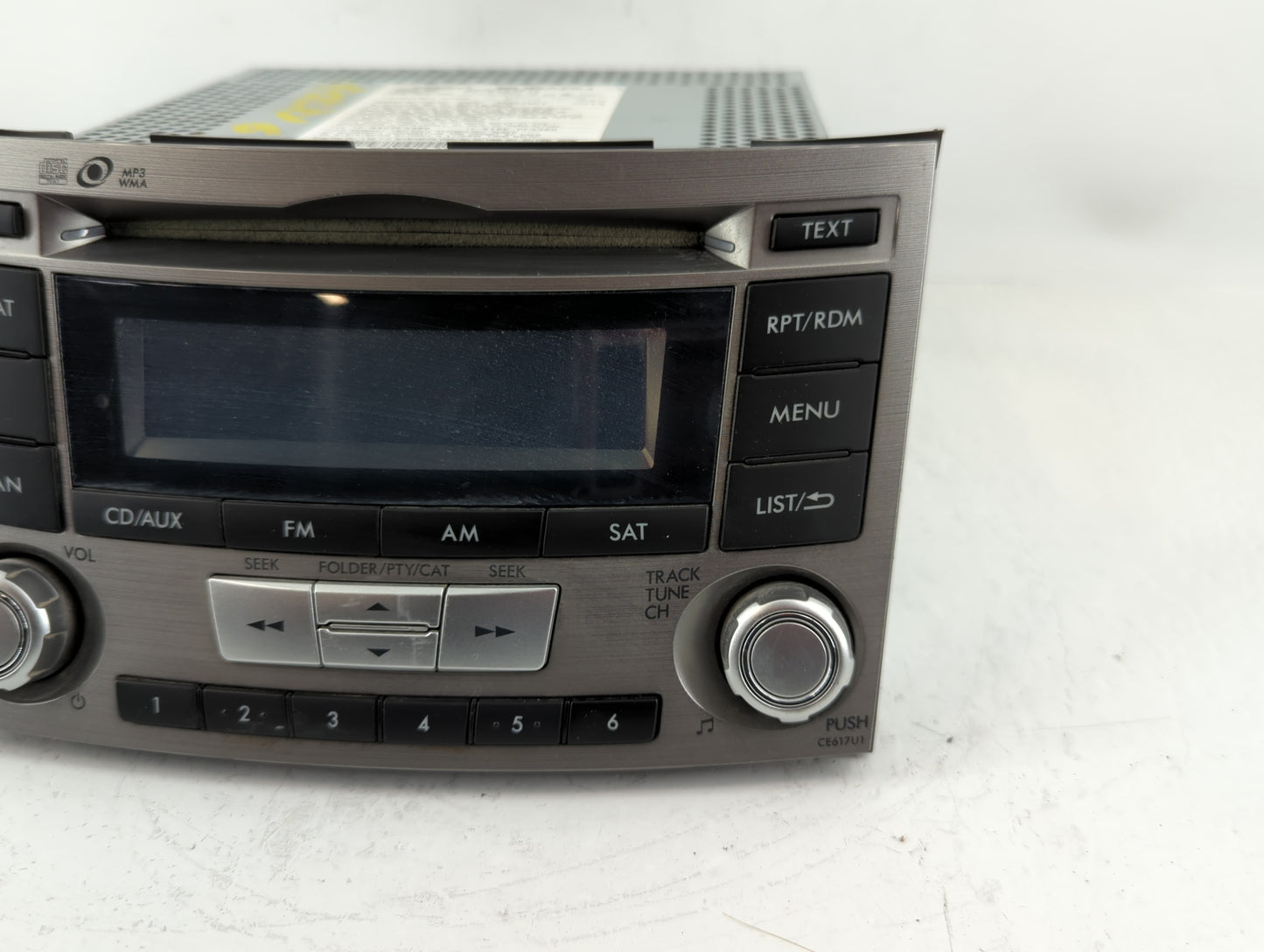 2012-2014 Subaru Legacy Radio AM FM Cd Player Receiver Replacement P/N:86201AJ61A Fits Fits 2012 2013 2014 OEM Used Auto Parts - Oemusedautoparts1.com