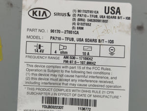 2011-2013 Kia Optima Radio AM FM Cd Player Receiver Replacement P/N:96170-2T651CA Fits Fits 2011 2012 2013 OEM Used Auto Parts