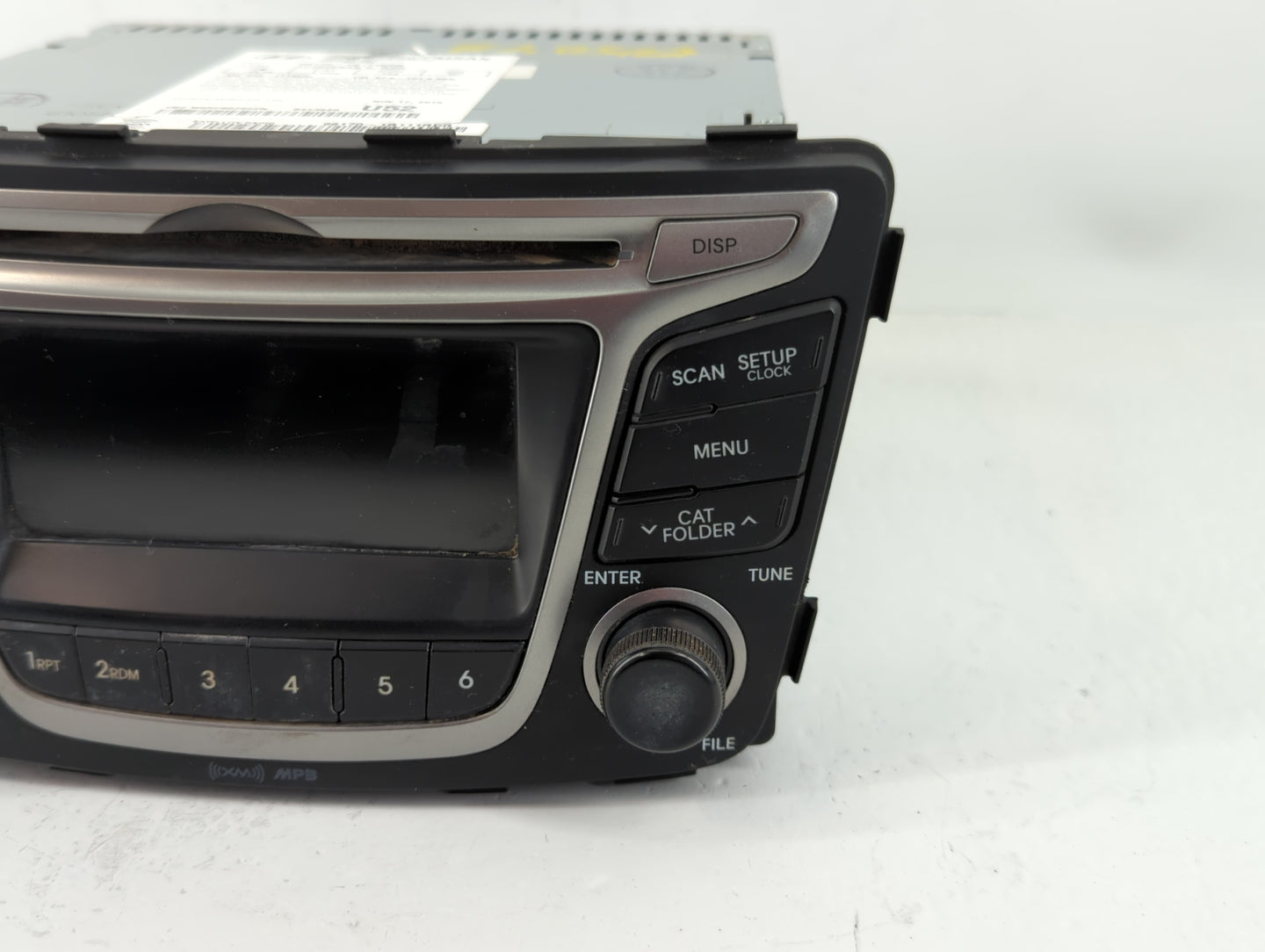 2015-2017 Hyundai Accent Radio AM FM Cd Player Receiver Replacement P/N:96170-1R111RDR Fits Fits 2015 2016 2017 OEM Used Auto Parts - Oemusedautoparts1.com