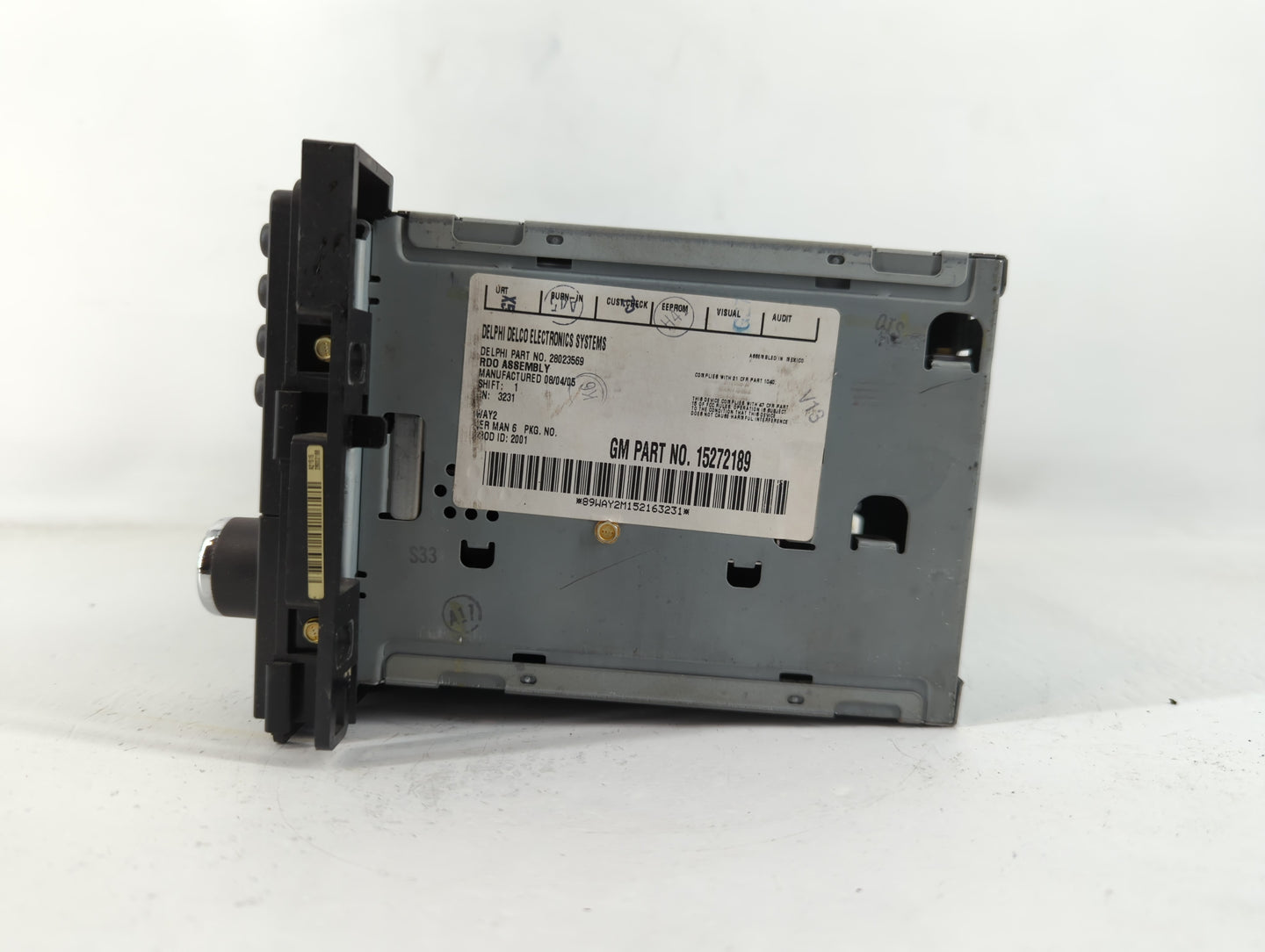 2005-2006 Chevrolet Cobalt Radio AM FM Cd Player Receiver Replacement P/N:15272189 Fits Fits 2005 2006 OEM Used Auto Parts - Oemusedautoparts1.com
