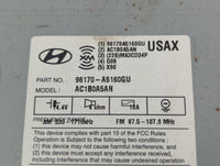 2014-2015 Hyundai Elantra Radio AM FM Cd Player Receiver Replacement P/N:96170-A5160GU Fits Fits 2014 2015 OEM Used Auto Parts - Oemusedautoparts1.com