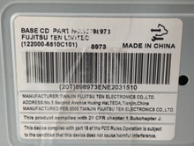 2006-2008 Chevrolet Impala Radio AM FM Cd Player Receiver Replacement P/N:15798973 Fits Fits 2006 2007 2008 OEM Used Auto Parts