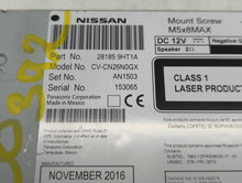 2011-2015 Nissan Rogue Radio AM FM Cd Player Receiver Replacement P/N:28185 9HT1A Fits Fits 2011 2012 2013 2014 2015 OEM Used Auto Parts