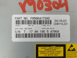 2004-2007 Dodge Durango Radio AM FM Cd Player Receiver Replacement P/N:P05064173AD Fits Fits 2004 2005 2006 2007 2008 2009 2010 OEM Used Auto Parts