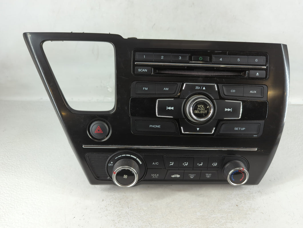 2014-2015 Honda Civic Radio AM FM Cd Player Receiver Replacement P/N:39100-TR3-A314-M1 Fits Fits 2014 2015 OEM Used Auto Parts