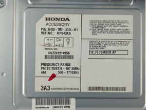 2014-2015 Honda Civic Radio AM FM Cd Player Receiver Replacement P/N:39100-TR3-A314-M1 Fits Fits 2014 2015 OEM Used Auto Parts