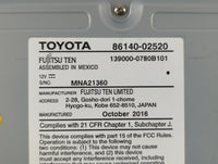 2017-2019 Toyota Corolla Radio AM FM Cd Player Receiver Replacement P/N:86140-02520 Fits Fits 2017 2018 2019 OEM Used Auto Parts - Oemusedautoparts1.com